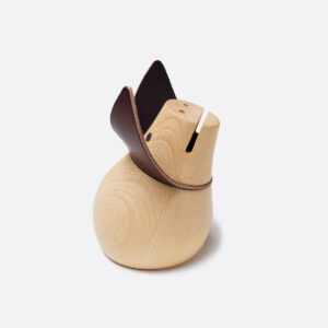 Wood piggy bank